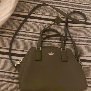 Kate Spade olive green handbag. With cross body strap
